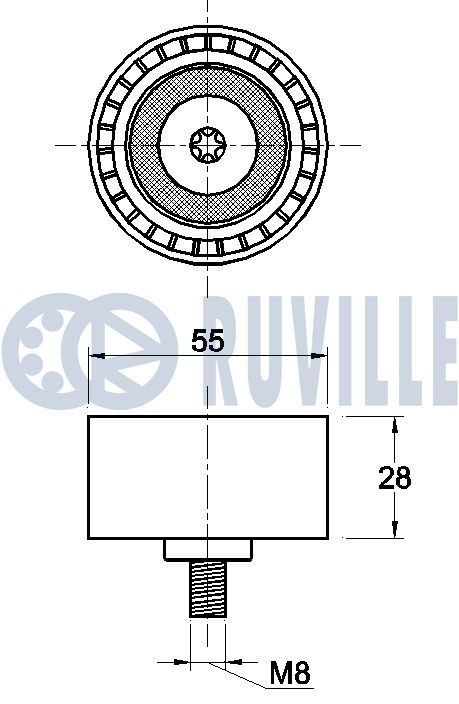 RUVILLE Poly V-riem set 5708080 Poly v riem set JEEP RUVILLE 5708080