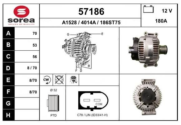 EAI Lichtmaschine 57186 57186 Alternator CHRYSLER 300 EAI kaufen