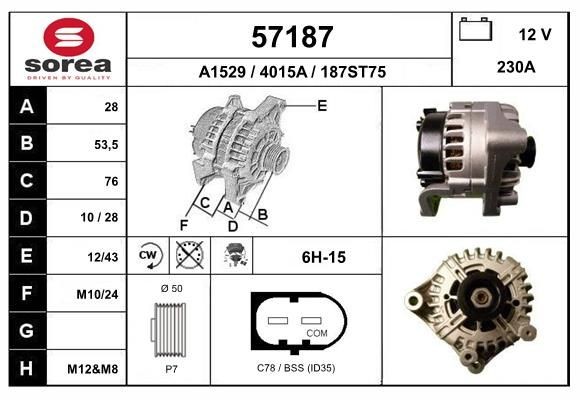 EAI Alternatore 57187 57187 costo Alternatore BMW Serie 2 EAI