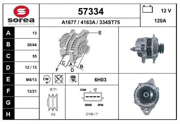 EAI Generator 57334 57334 EAI generator MITSUBISHI PAJERO SPORT
