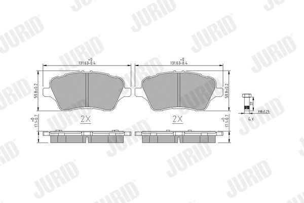 JURID Bromsbelägg 573363J Ford Transit Courier Kombi Bromsbelägg JURID 573363J