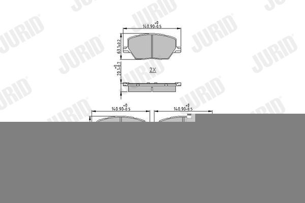 JURID Bremsbeläge 573610J Sportbremsbeläge JURID Fiat PALIO 573610J