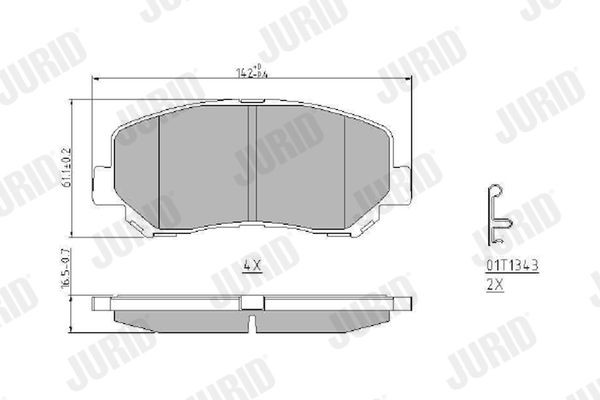 JURID Plaquettes de frein 573619J 573619J Plaquette SUZUKI JIMNY JURID