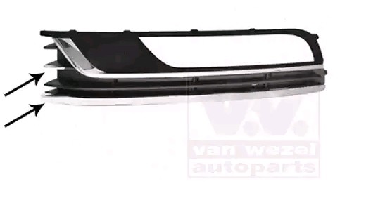 VAN WEZEL Grille de ventilation, pare-chocs 5740595 VAN WEZEL 5740595 Grille de ventilation, pare-chocs