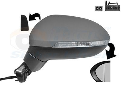 Vonkajżie spätné zrkadlo VAN WEZEL 5742827 VAN WEZEL 5742827: Spätné zrkadlo Volkswagen TOUAREG 2022