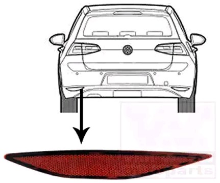 Reflektor VAN WEZEL 5766939 VAN WEZEL 5766939 Bagrefleks VW GOLF 2006