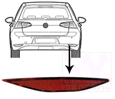 Reflex VAN WEZEL 5766940 VAN WEZEL 5766940 Reflex bak VW GOLF 2020