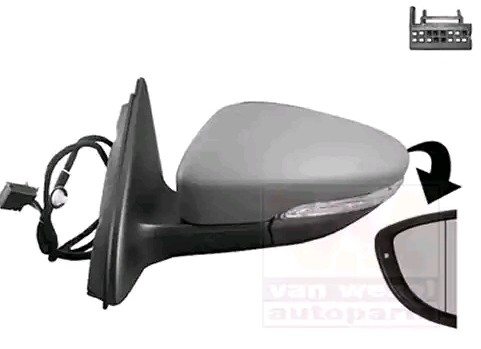 Vonkajżie spätné zrkadlo VAN WEZEL 5772807 VAN WEZEL 5772807 Spätné zrkadlo Volkswagen JETTA 2016