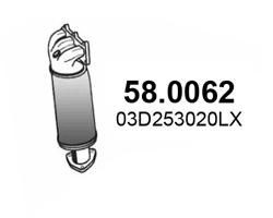 Catalizzatore ASSO 58.0062 ASSO 58.0062 Marmitta catalitica Volkswagen FOX 2010