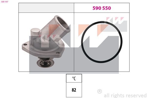 KW Thermostat 580 197 580 197 KW engine thermostat for MERCEDES-BENZ B-Class