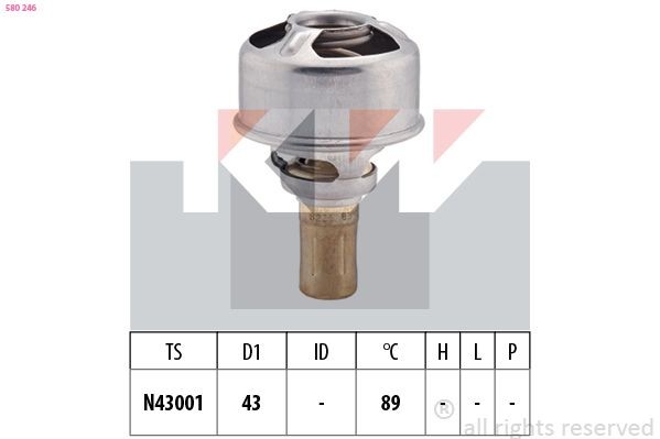 KW Thermostaat, koelvloeistof 580 246 580 246 Thermostaat KW VOLVO XC60