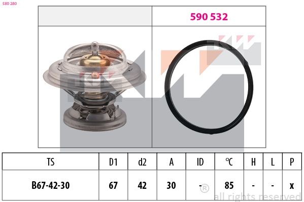 KW Termostato motore 580 280 580 280 costo Termostato refrigerante MERCEDES-BENZ Classe G KW