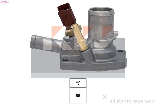 KW Thermostaat, koelvloeistof 580 672 Thermostaat, behuizing KW ZAFIRA 580 672 goedkoop