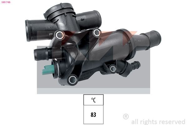 KW Termostat, kylvätska 580 748 580 748 KW termostat Peugeot PARTNER