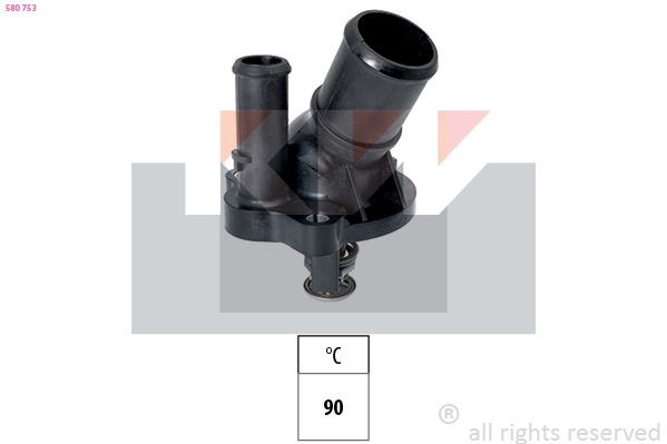 KW Termostat, kølemiddel 580 753 580 753 Motor termostat TOYOTA C-HR KW