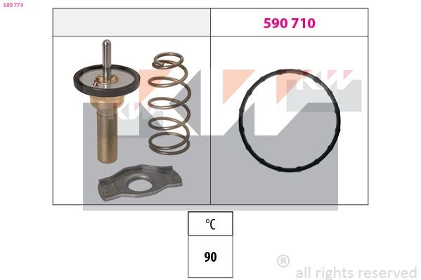 KW Termostato motore 580 774 580 774 costo Termostato refrigerante KW MERCEDES-BENZ Classe G