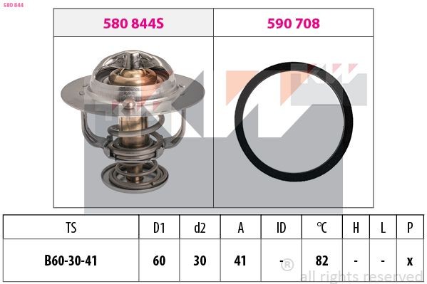 KW Termostaatti, jäähdytysneste 580 844 580 844 KW Termostaatti jäähdytysneste TOYOTA LAND CRUISER