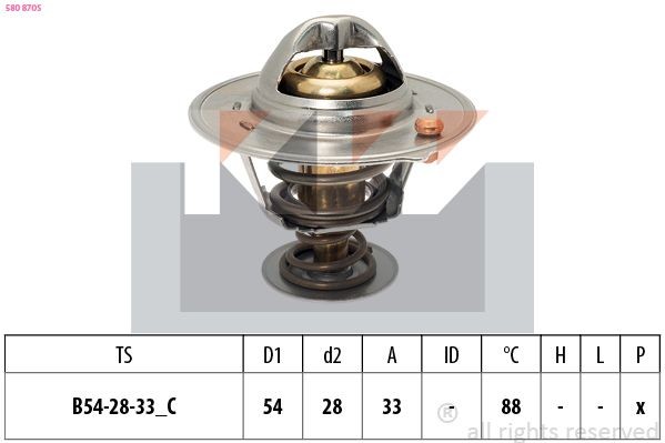 KW Termostat chladenia 580 870S Termostat KW i20 580 870S lacné