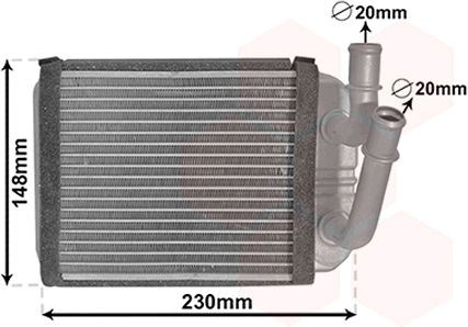 VAN WEZEL Výmenník tepla vnútorného kúrenia 58006381 VAN WEZEL 58006381 Radiátor kúrenia Porsche 997 Targa cena