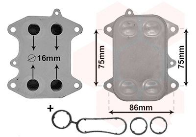 Radiador de óleo, óleo do motor VAN WEZEL 58013700 VAN WEZEL 58013700 Radiador de óleo do motor VW MULTIVAN 2021