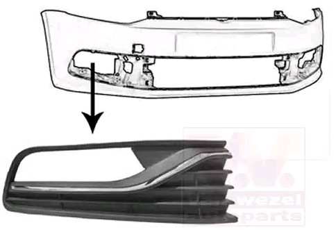 VAN WEZEL Lüftungsgitter, Stoßfänger 5814594 5814594 Stoßstange Gitter VAN WEZEL JEEP COMMANDER