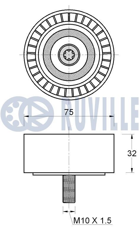 RUVILLE Alternator Freewheel Clutch 58459 58459 RUVILLE freewheel clutch alternator HYUNDAI ATOS