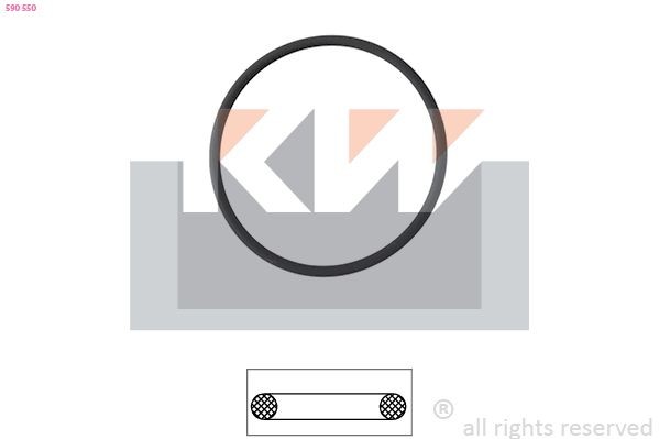KW Φλάντζα, θερμοστάτης 590 550 590 550 Φλάντζα θερμοστάτη HYUNDAI GENESIS KW