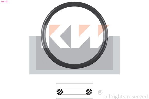 KW Φλάντζα, θερμοστάτης 590 590 590 590 Φλάντζα θερμοστάτη FORD TRANSIT COURIER KW