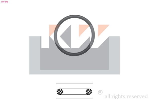 KW Pakning, termostat 590 648 Kjølevannstetning KW RETONA 590 648 billige