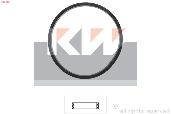 KW Packning, termostat 590 649 590 649 KW kylsystsemstätningar MERCEDES-BENZ GLA