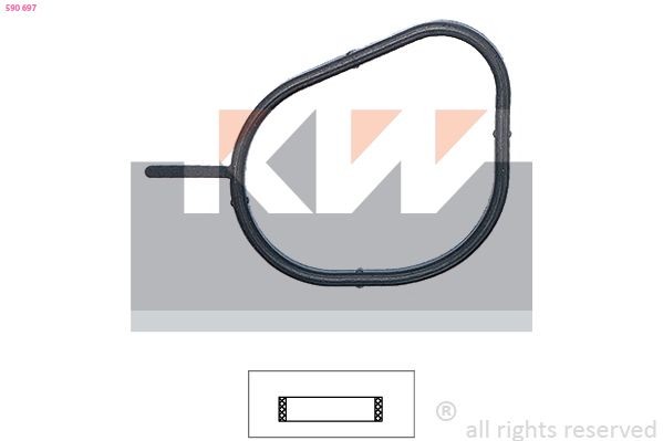 KW Tesnenie termostatu 590 697 Tesnenie termostatu KW Mii 590 697 lacné