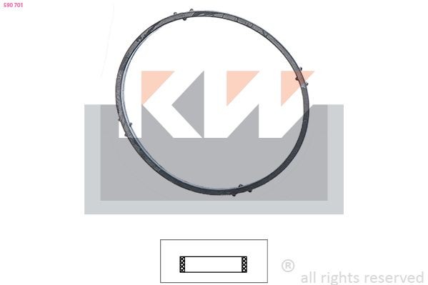 KW Φλάντζα, θερμοστάτης 590 701 Στεγανοποίηση KW Daihatsu CUORE 590 701