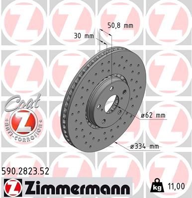 ZIMMERMANN Bromsskiva 590.2823.52 ZIMMERMANN 590.2823.52 Bromsskiva LEXUS RC (SC10) 350 AWD (GSC15) 315 hk 2022