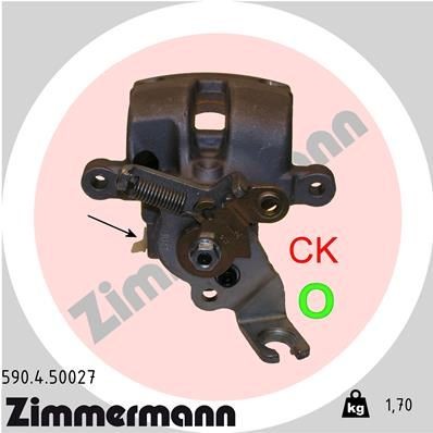 ZIMMERMANN Bremsekaliber 590.4.50027 Bremsekaliber ZIMMERMANN CARINA 590.4.50027 billig