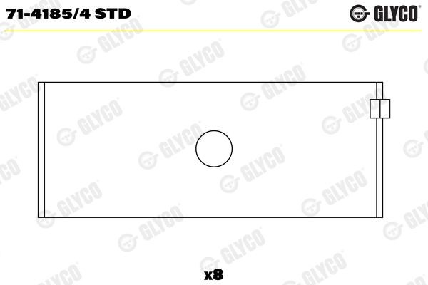 GLYCO Drijfstanglager 71-4185/4 STD GLYCO 71-4185/4 STD originele Drijfstanglager Iveco Daily II Flatbed Vrachtwagen kosten