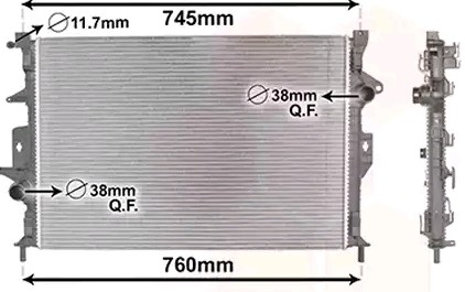 Radiateur VAN WEZEL 59002186 VAN WEZEL 59002186 Radiator Volvo V40 Hatchback 2018