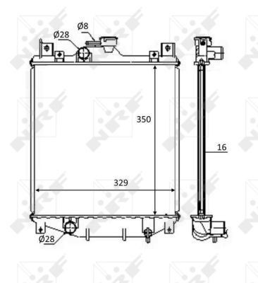 NRF Radiateur du moteur 59083 NRF 59083 Radiateur de refroidissement moteur Suzuki Swift 2 à un prix avantageux