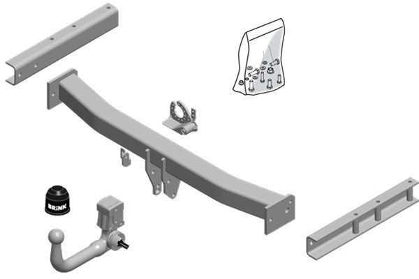 BRINK Gancio traino 592300 BRINK 592300 Gancio traino Q5 SUV Sportback (80A) originale prezzo