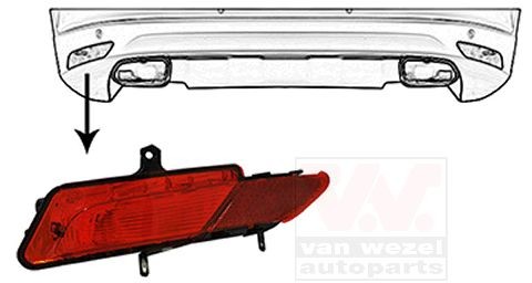 VAN WEZEL Retronebbia 5925929 VAN WEZEL 5925929 Fendinebbia posteriore VOLVO V40 Hatchback (525, 526) originali prezzo