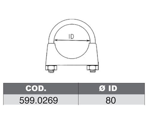 ASSO Kit montaggio silenziatore 599.0269 ASSO 599.0269 Kit di montaggio silenziatore FORD Fiesta Mk4 (J3S, J5S) originali prezzo