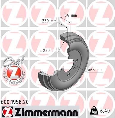 ZIMMERMANN Remtrommel 600.1958.20 600.1958.20 COAT Z Remtrommel PORSCHE PANAMERA ZIMMERMANN