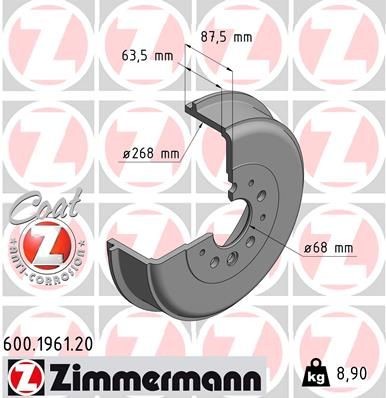 ZIMMERMANN Remtrommel 600.1961.20 Remtrommel ZIMMERMANN 370 Z 600.1961.20 goedkoop