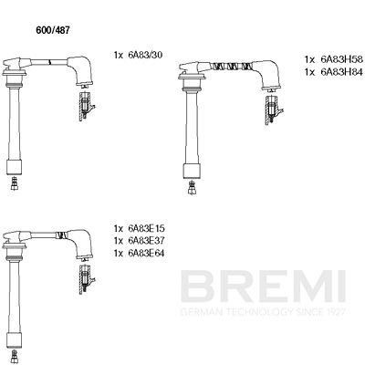 BREMI Kit cavi candele 600/487 600/487 costo Cavi candele HYUNDAI ELANTRA BREMI