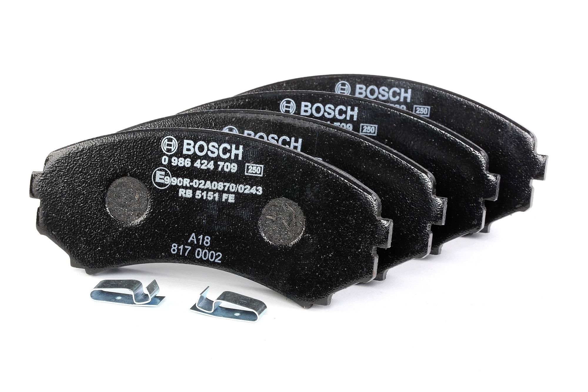 Scheibenbremse BOSCH 0 986 424 709 Bremsbelagsatz
