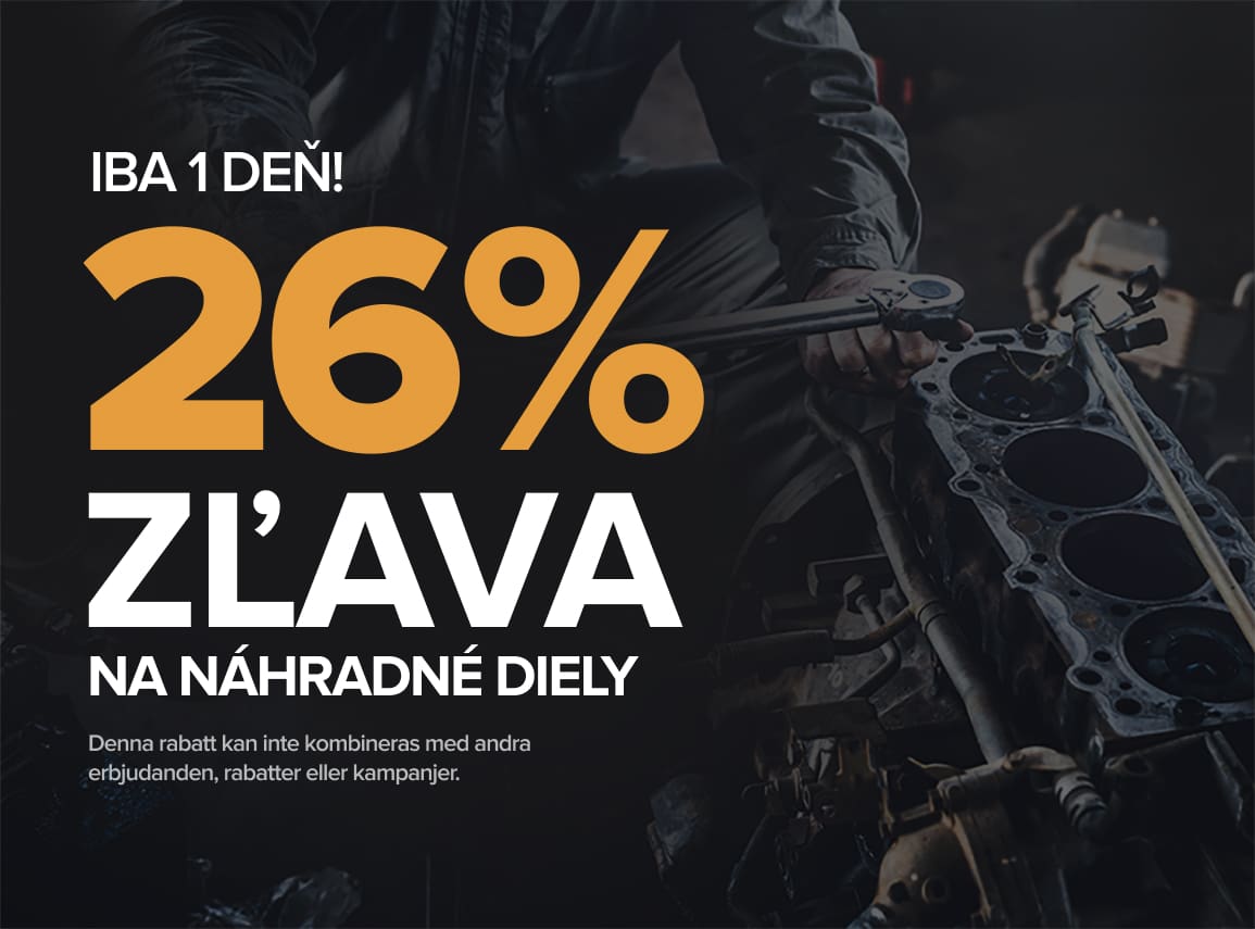 Ušetrite 26% na náhradných dieloch