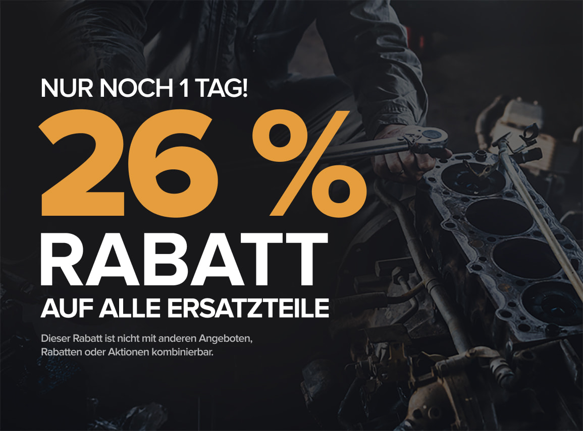 Sparen Sie 26% auf Ersatzteile!