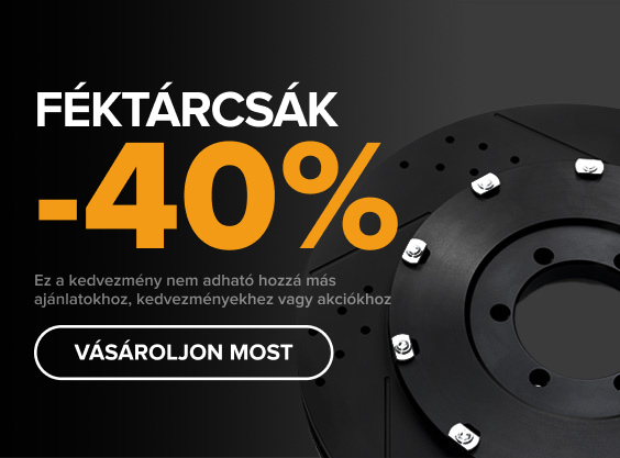 Hamarosan lejár! Féktárcsák -40% - Vásároljon most!