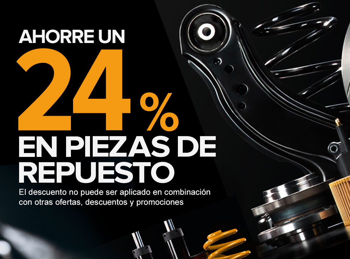 Ahorre un 24% en piezas de repuesto