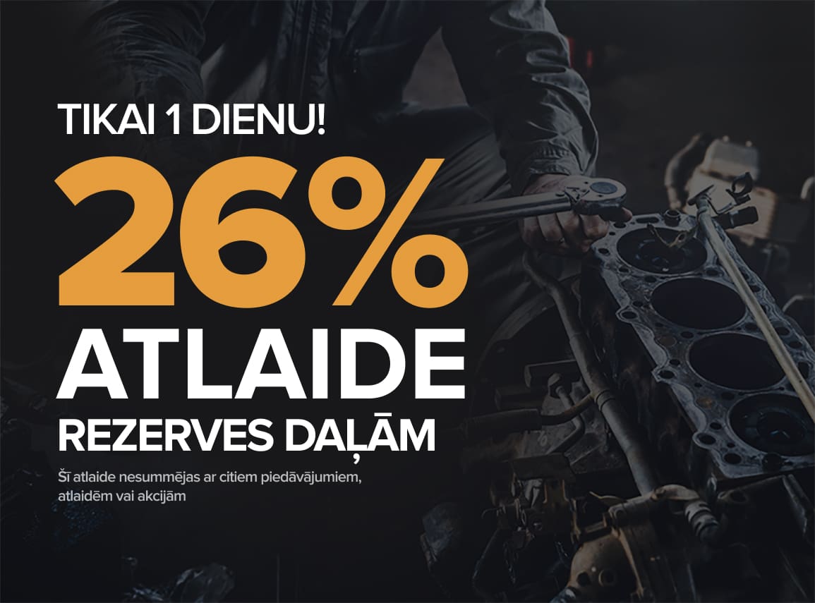 Ietaupi 26% uz auto rezerves daļām