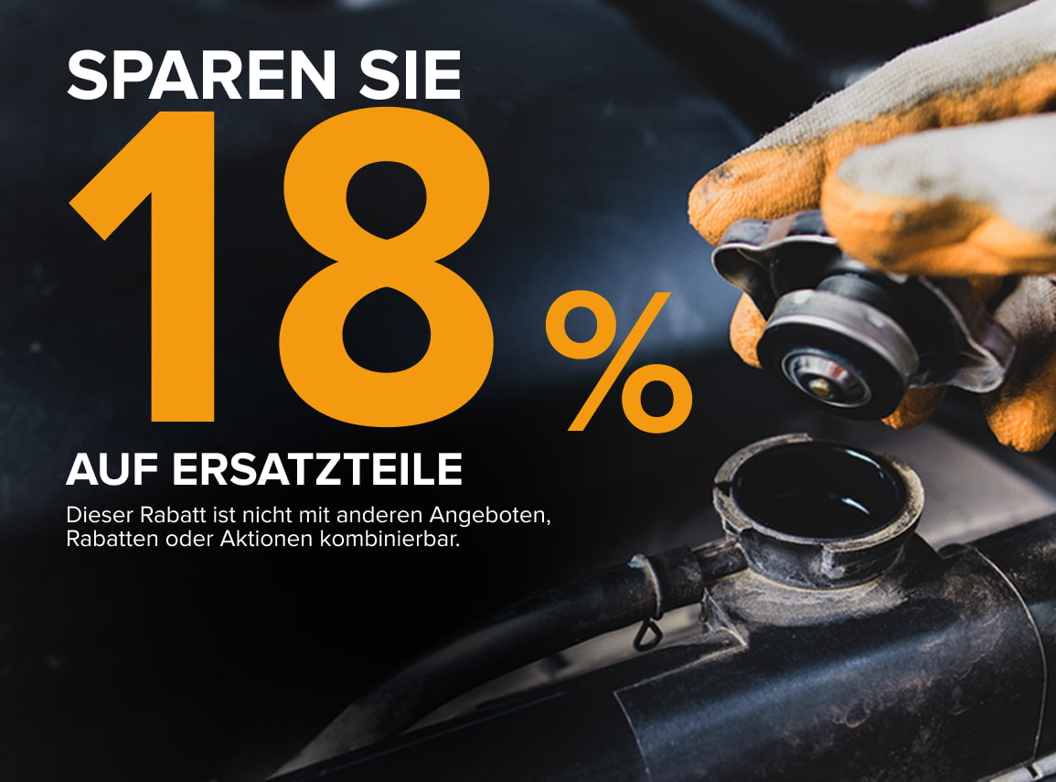 Sparen Sie 18% auf Ersatzteile